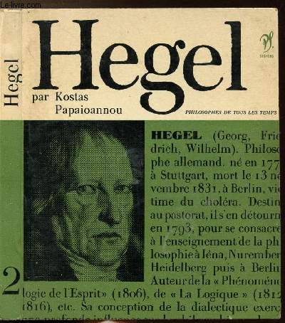 HEGEL - COLLECTION PHILIOSOPHES DE TOUS LES TEMPS N