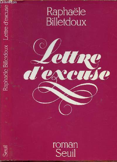 LETTRE D'EXCUSE