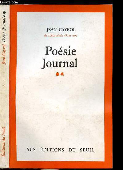 POESIE JOURNAL - TOME II - 1975-1976