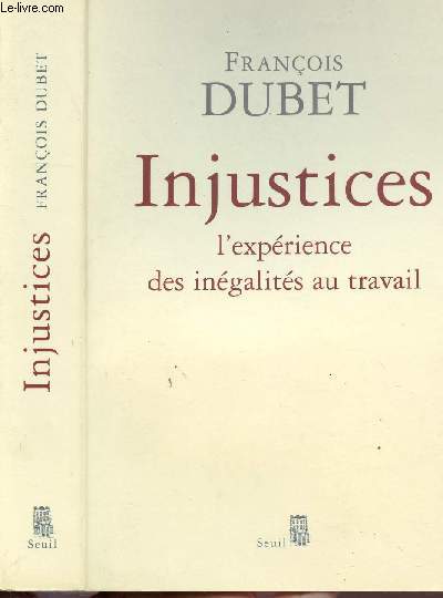 INJUSTICES - L'EXPERIENCE DES INEGALITES AU TRAVAIL