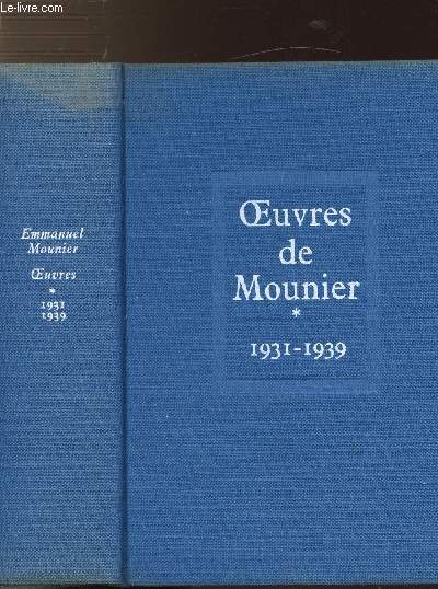 OEUVRES - TOME I - 1931-1939