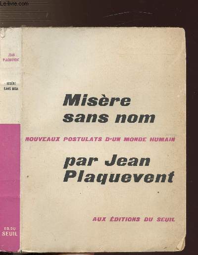 MISERE SANS NOM - INTRODUCTION A L'ORTHOGENIE