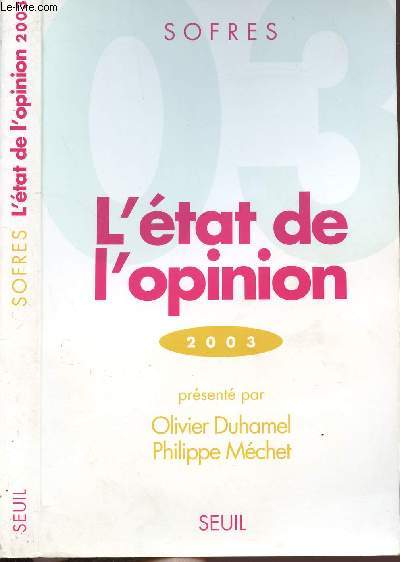 L'ETAT DE L'OPINION 2003