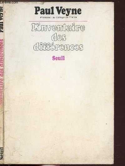 L'INVENTAIRE DES DIFFERENCES- LECON INAUGURALE AU COLLEGE DE FRANCE