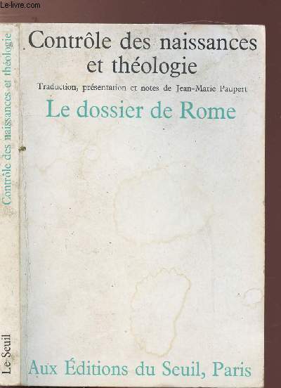 CONTROLE DES NAISSANCES ET THEOLOGIE