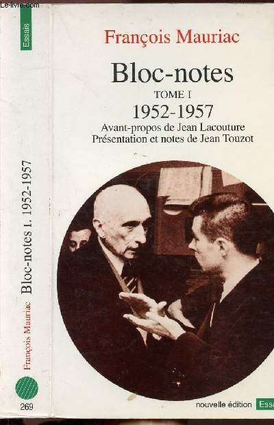 BLOC-NOTES -TOME I - 1952-1957 - COLLECTION POINTS ESSAIS N269