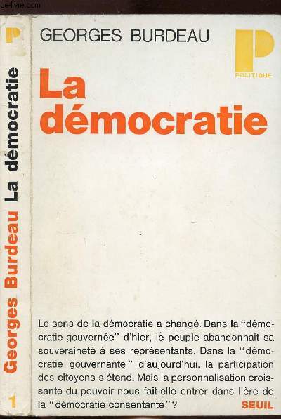 LA DEMOCRATIE - COLLECTION POLITIQUE N1