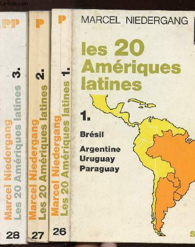 LES 20 AMERIQUES LATINES- 3 VOLUMES - TOMES I+II+III - - COLLECTION POLITIQUE N26+27+28 -Sommaire des titres : Brsil - Argentine-Uruguay - Paraguay - Chili - Bolivie - Prou - Equateur - Colombie - Venezuela - Mexique - Guatemala - Honduras -...