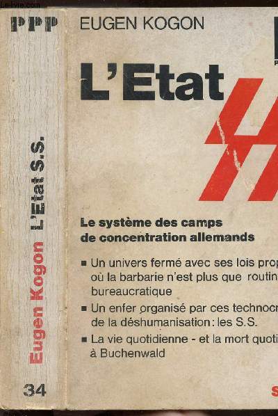 L'ETAT SS- COLLECTION POLITIQUE N°34 - KOGON EUGEN - 1970 - Afbeelding 1 van 1