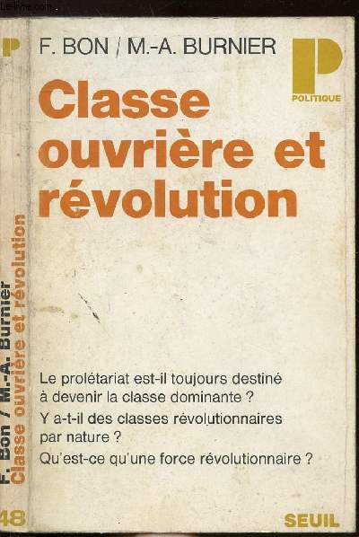 CLASSE OUVRIERE ET REVOLUTION- COLLECTION POLITIQUE N48