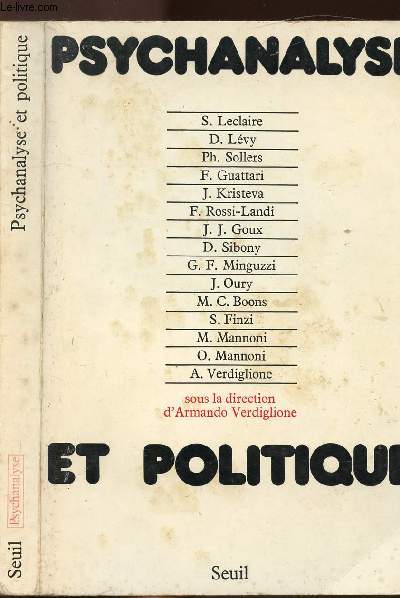 PSYCHANALYSE ET POLITIQUE