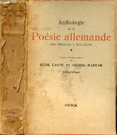 ANTHOLOGIE DE LA POESIE ALLEMANDE