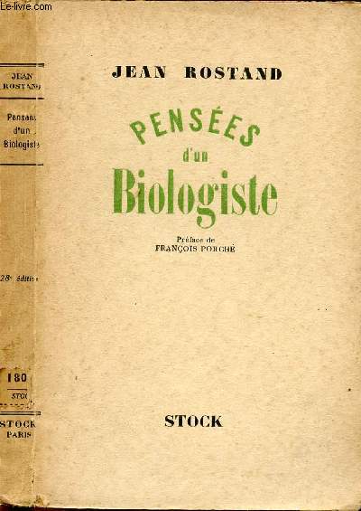PENSEES D'UN BIOLOGISTE