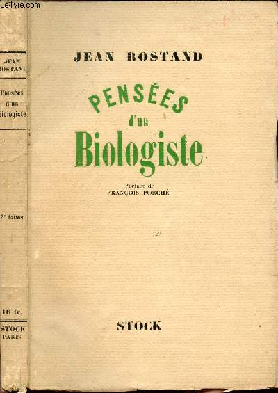 PENSEES D'UN BIOLOGISTE