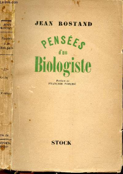 PENSEES D'UN BIOLOGISTE