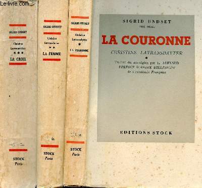 CHRISTINE LAVRANSDATTER TOME I, II & III