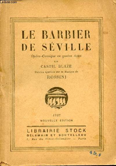 LE BARBIER DE SEVILLE