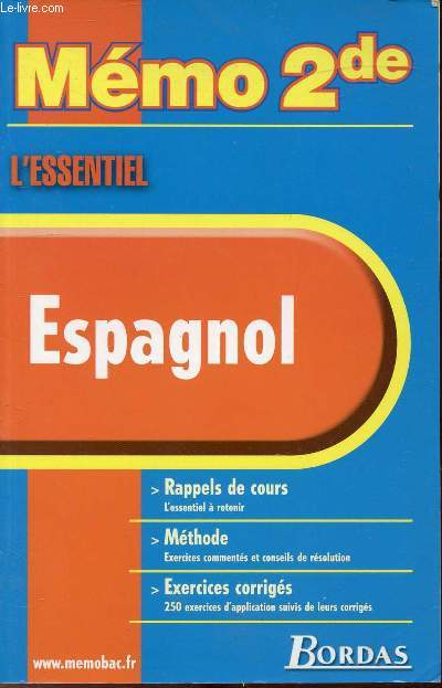 MEMO 2DE L'ESSENTIEL - ESPAGNOL
