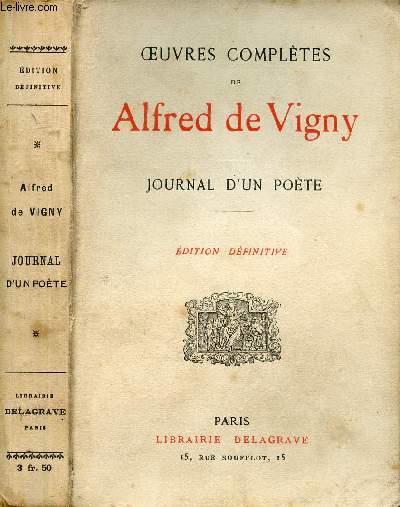 OEUVRES COMPLETES D'ALFRED DE VIGNY