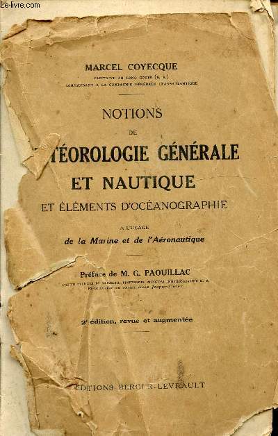 NOTIONS DE METEOROLOGIE GENERALE ET NAUTIQUE ET ELEMENTS D'OCEANOGRAPHIE