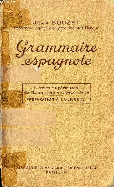 GRAMMAIRE ESPAGNOLE