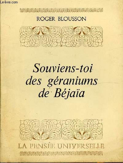 SOUVIENS-TOI DES GERANIUMS DE BEJAIA