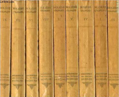 OEUVRES COMPLETES DE MOLIERE - DU TOME I  XI en 11 VOLUMES