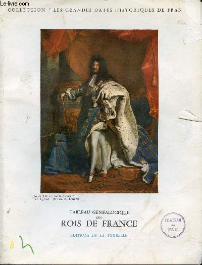 TABLEAU GENEALOGIQUE DES ROIS DE FRANCE