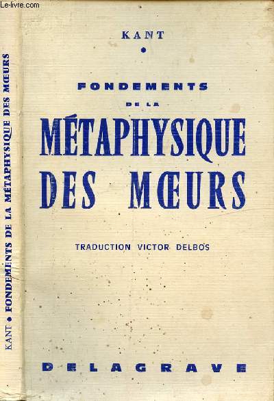 FONDEMENTS DE LA METAPHYSIQUE DES MOEURS