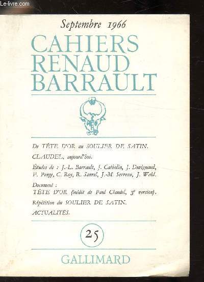 CAHIERS RENAUD BARRAULT N25