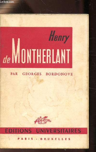 HENRY DE MONTHERLANT