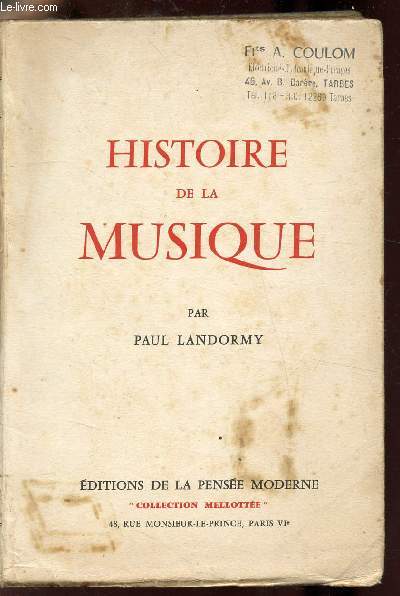 HISTOIRE DE LA MUSIQUE
