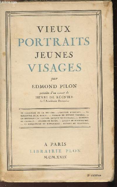 VIEUX PORTRAITS JEUNES VISAGES -