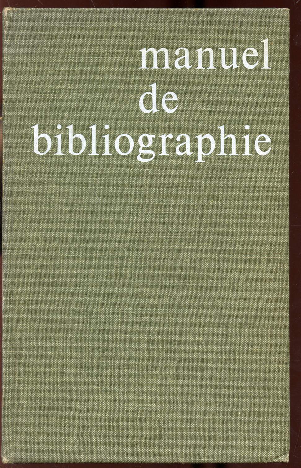 MANUEL DE BIBLIOGRAPHIE-