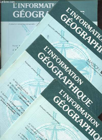 L'information Gographique - 4 Numros Manque le numro 4 - Anne 1986 - Volume 50 -