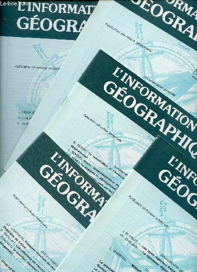 L'information Gographique -5 Numros - Anne 1983 - Volume 47-