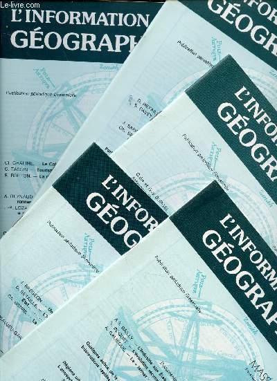 L'information Gographique - 5Numros - Anne 1984 - Volume 48-