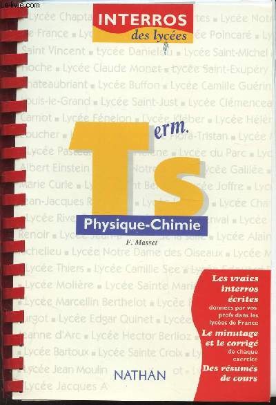 Terminale S - Physique Chimie