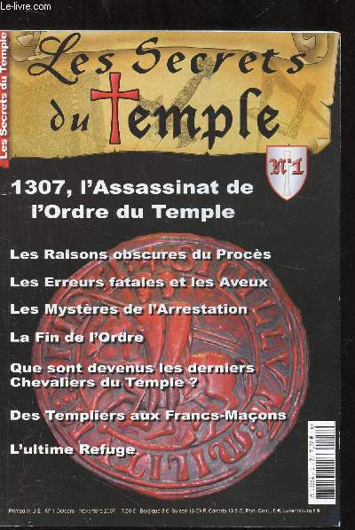 Les secrets du temple - n1 - Octobre Novembre 2007 -