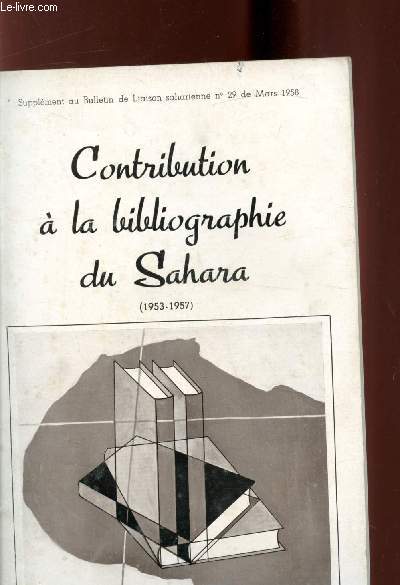 Contribution  la bibliographie du Sahara (1953-1957)