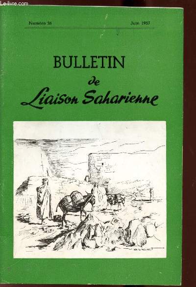 Buletin de Liaison Saharienne - n26 - Juin 1957
