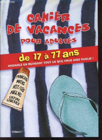 Cahier de vacances pour adultes