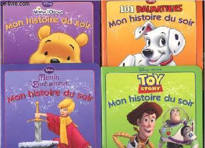 Lot de 5 livre - Mon histoire du soir - Cars / Les 101 dalmatiens / Winnie l'ourson / Toy Story / Merlin l'enchanteur
