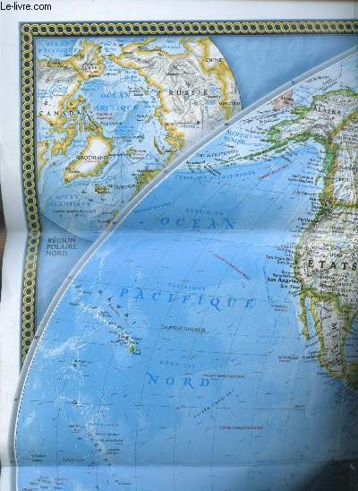 Clair de terre - 1 Carte du monde - Supplment du National Geographic Novembre 2004.