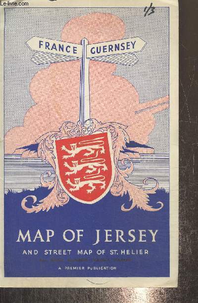 Map of jersey and street map of St. Heller - Alle road numbers cleanly Marked - A premier publication