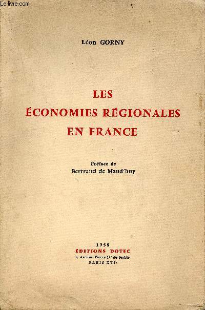 Les Economies Rgionales en France - Envoi de l'auteur
