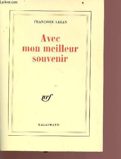 Avec mon meilleur souvenir