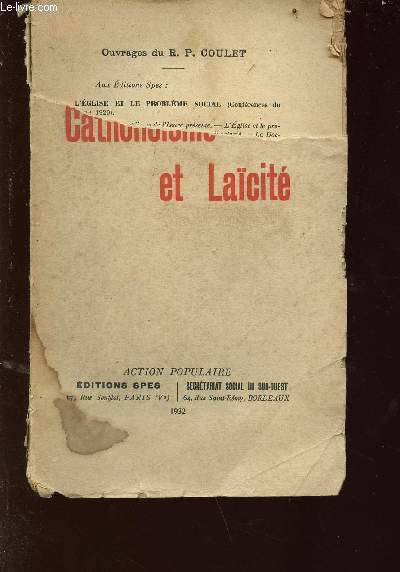 Catholicisme et lacit