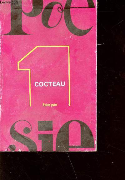 Posie n1 - Cocteau - faire-part pomes 1922-1962