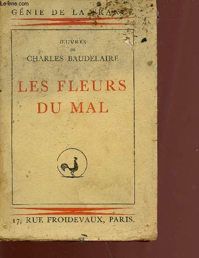 Ouvres de Charles beaudelaire : les fleurs du mal - Collection gni de la france - Exemplaire sur vlin